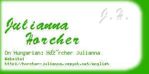 julianna horcher business card